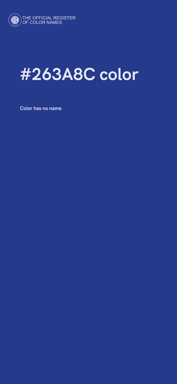 #263A8C color image