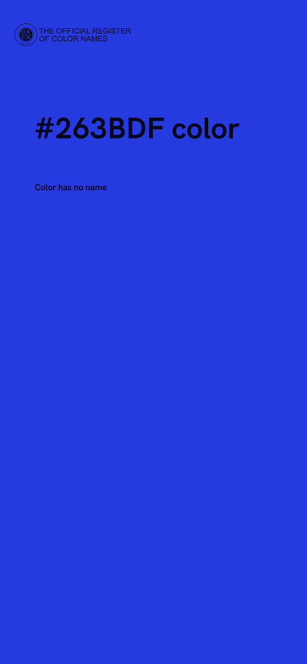 #263BDF color image