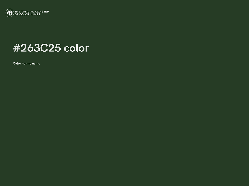 #263C25 color image