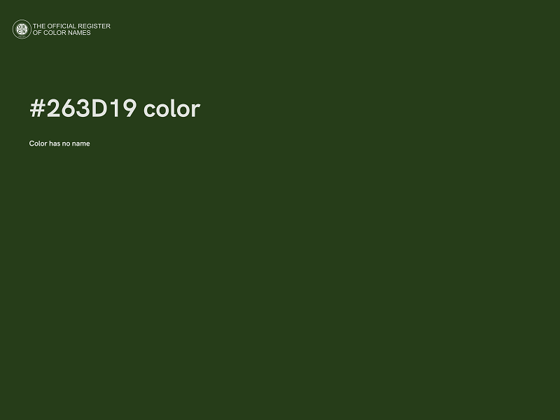 #263D19 color image