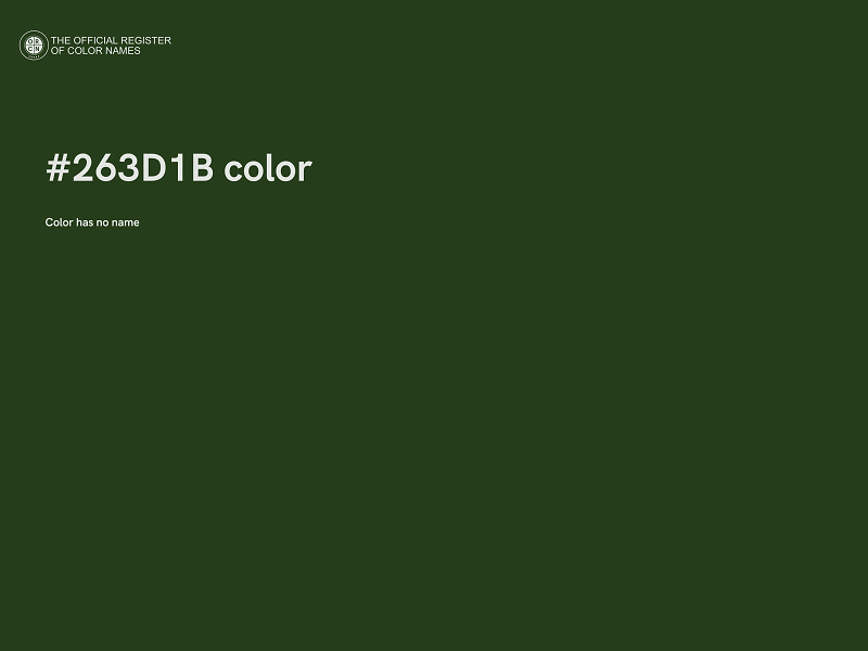 #263D1B color image