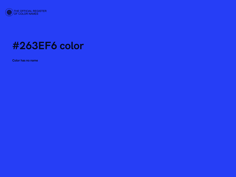 #263EF6 color image