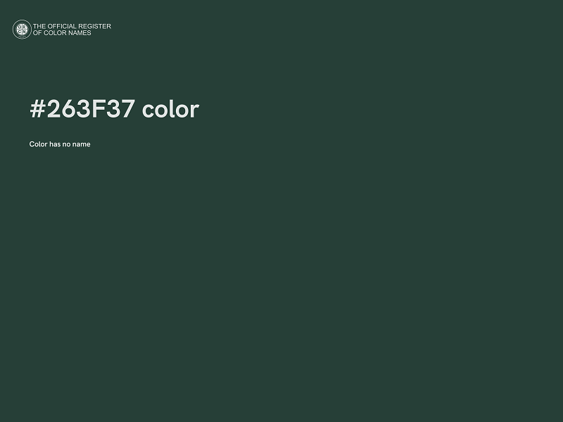#263F37 color image