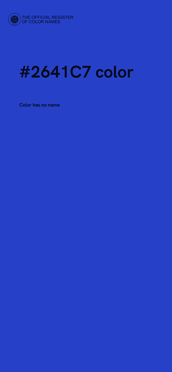 #2641C7 color image