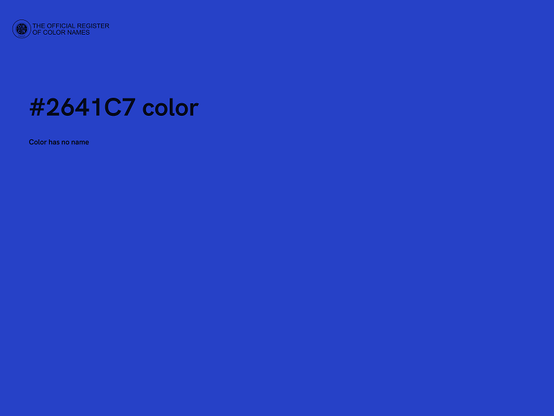 #2641C7 color image