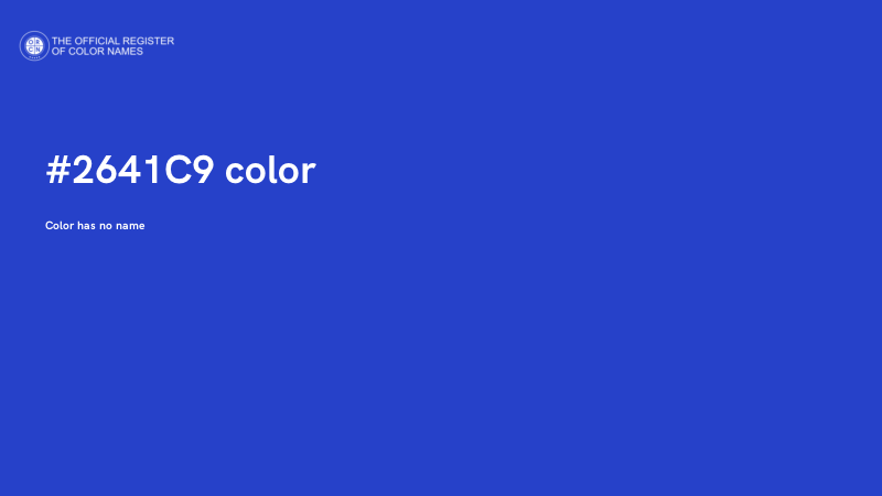 #2641C9 color image