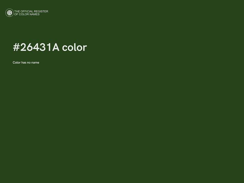 #26431A color image