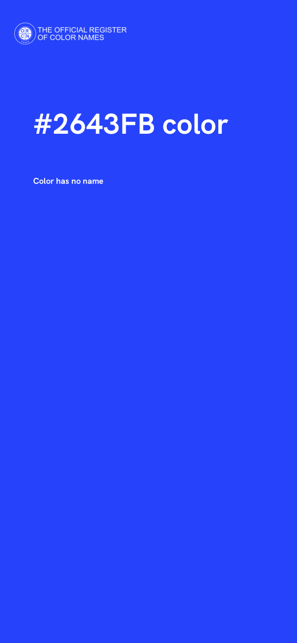 #2643FB color image