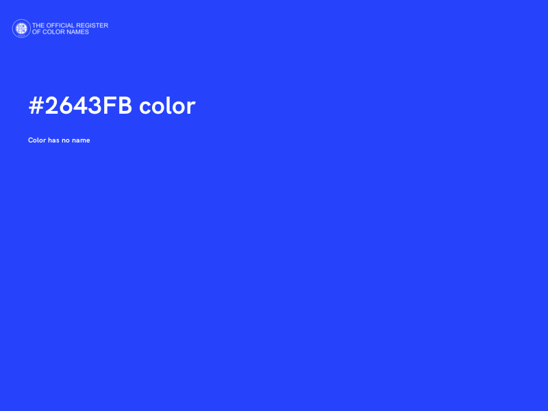 #2643FB color image