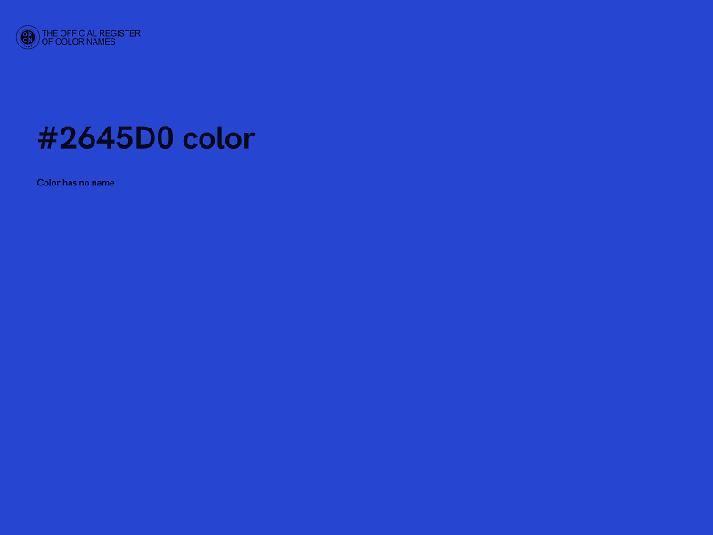 #2645D0 color image