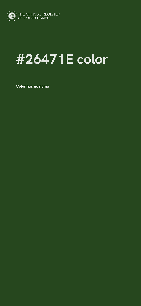 #26471E color image
