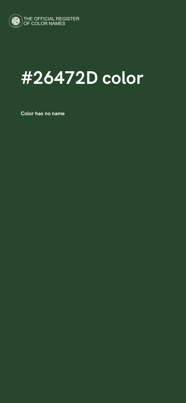 #26472D color image