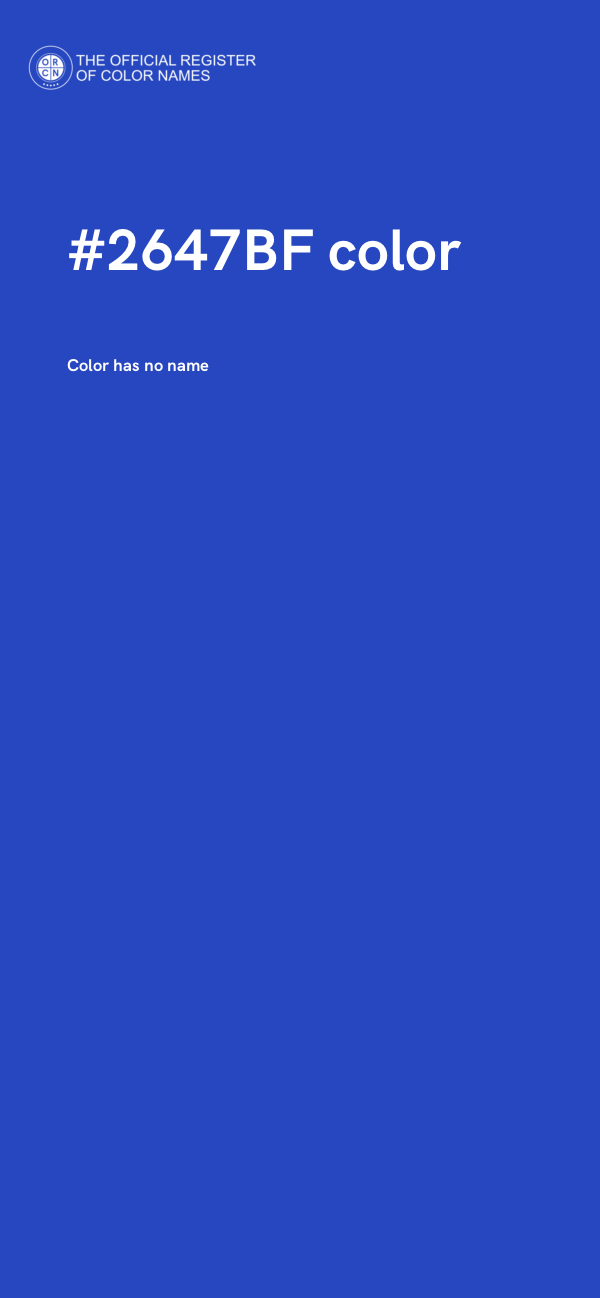 #2647BF color image