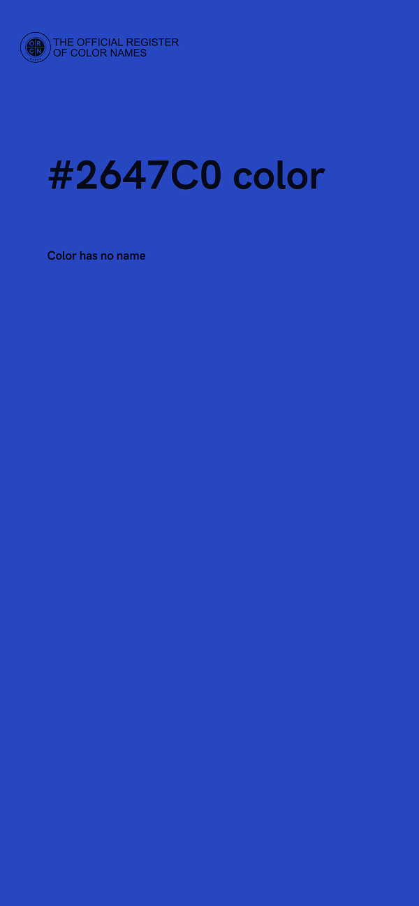 #2647C0 color image