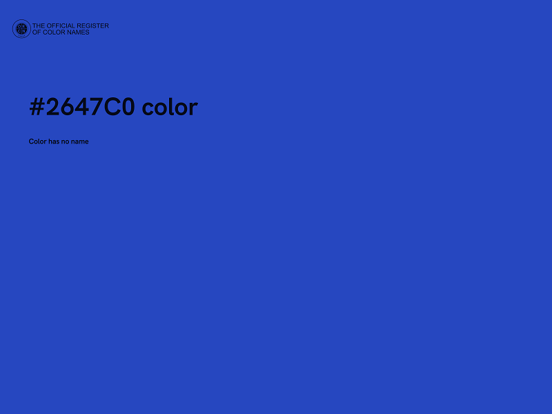 #2647C0 color image