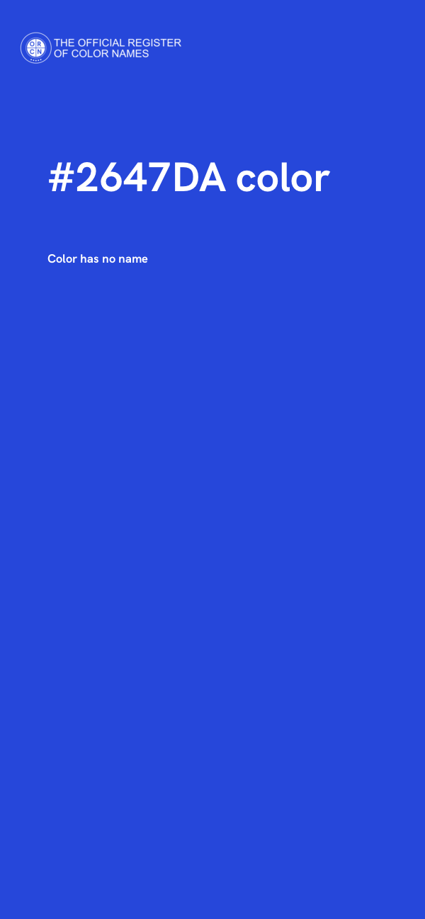 #2647DA color image
