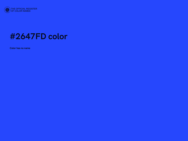 #2647FD color image