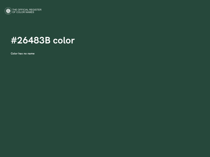 #26483B color image