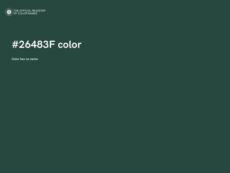 #26483F color image