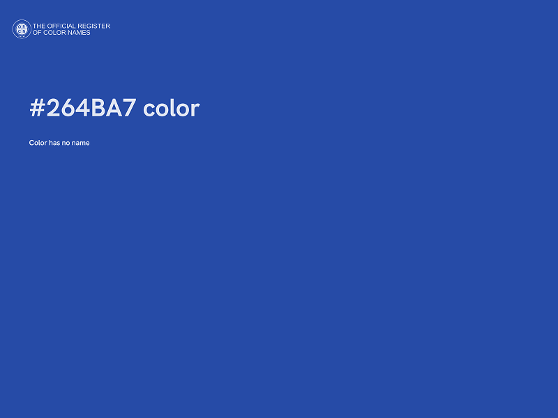 #264BA7 color image