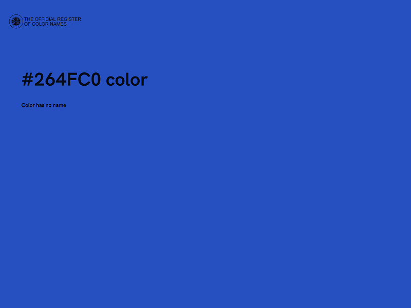 #264FC0 color image