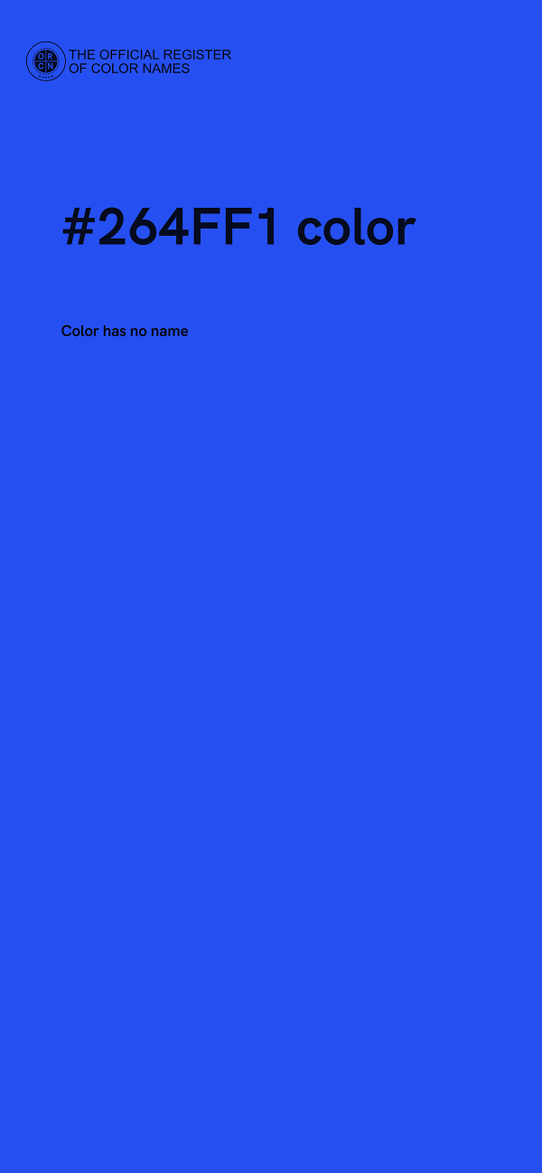 #264FF1 color image