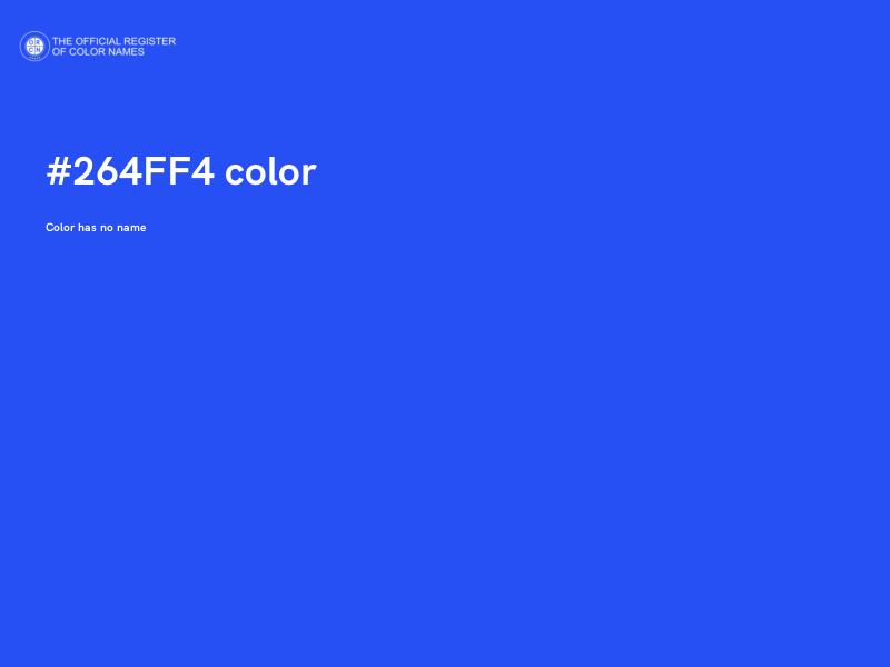 #264FF4 color image