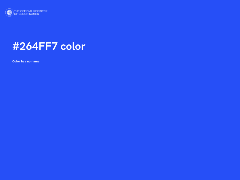 #264FF7 color image