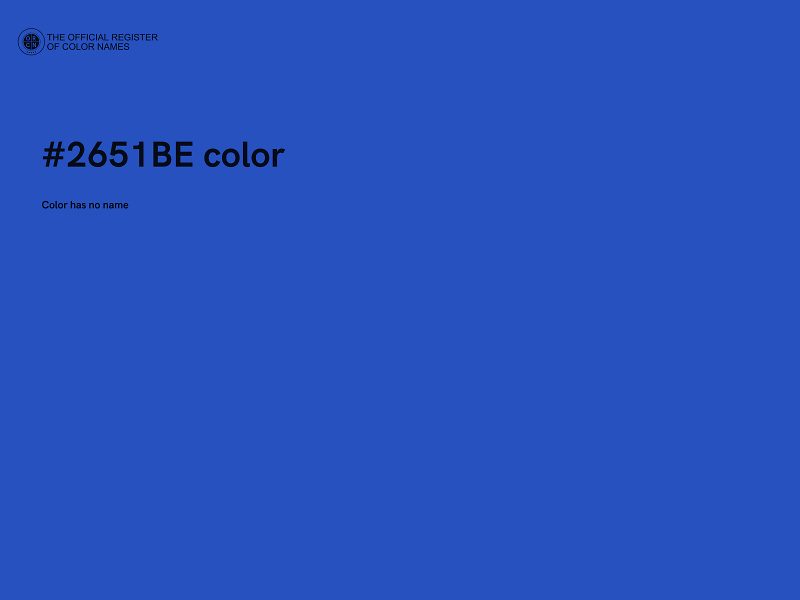 #2651BE color image