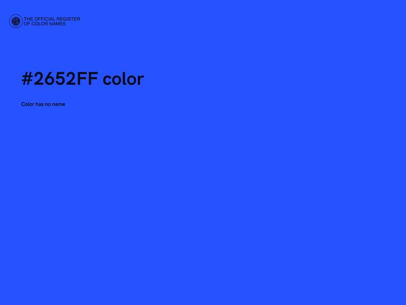 #2652FF color image