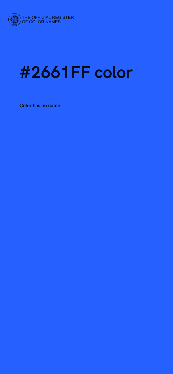 #2661FF color image