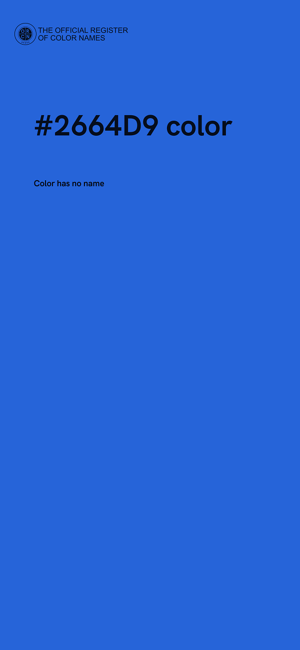 #2664D9 color image