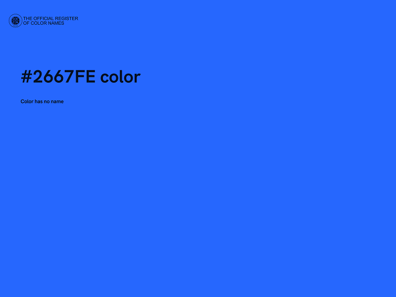 #2667FE color image