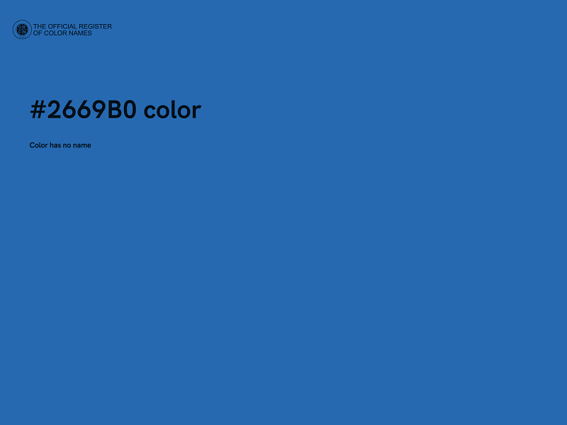 #2669B0 color image