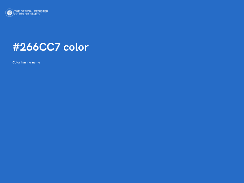 #266CC7 color image