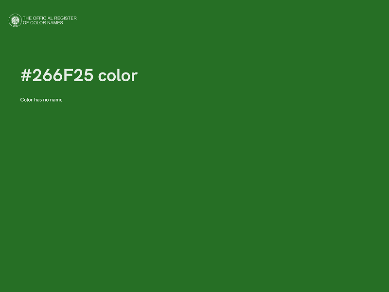 #266F25 color image