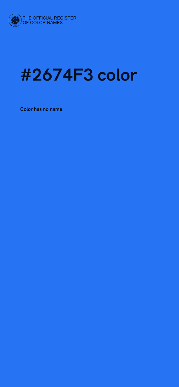 #2674F3 color image