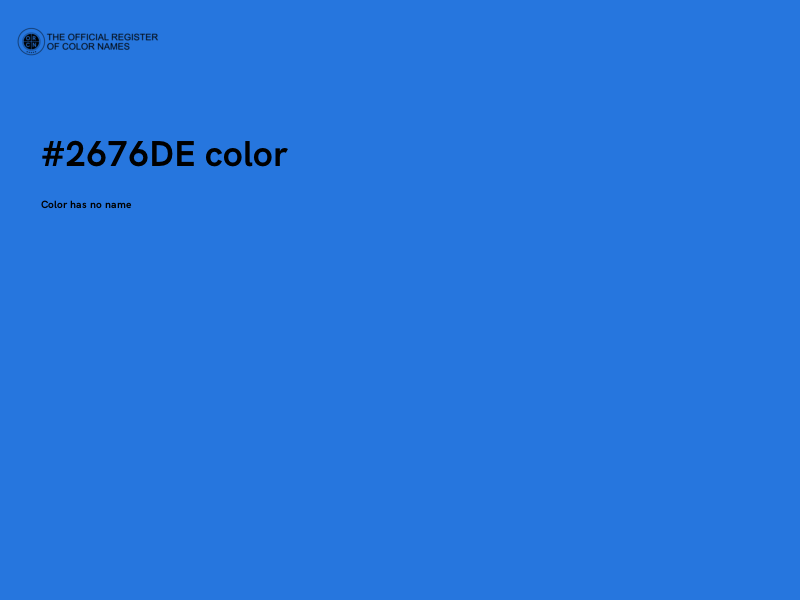 #2676DE color image