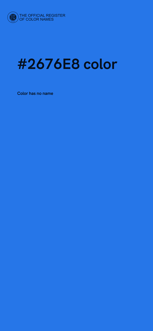#2676E8 color image