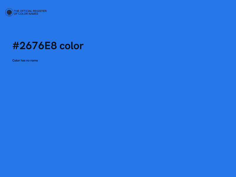 #2676E8 color image