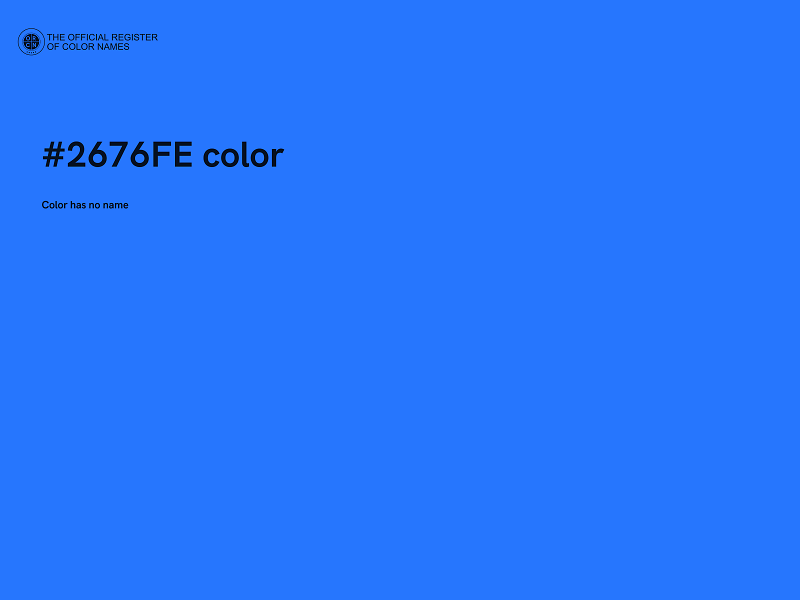 #2676FE color image