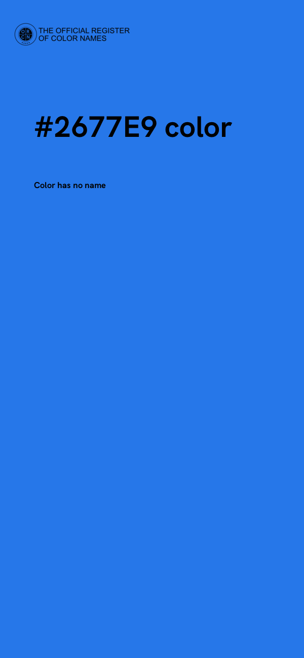 #2677E9 color image