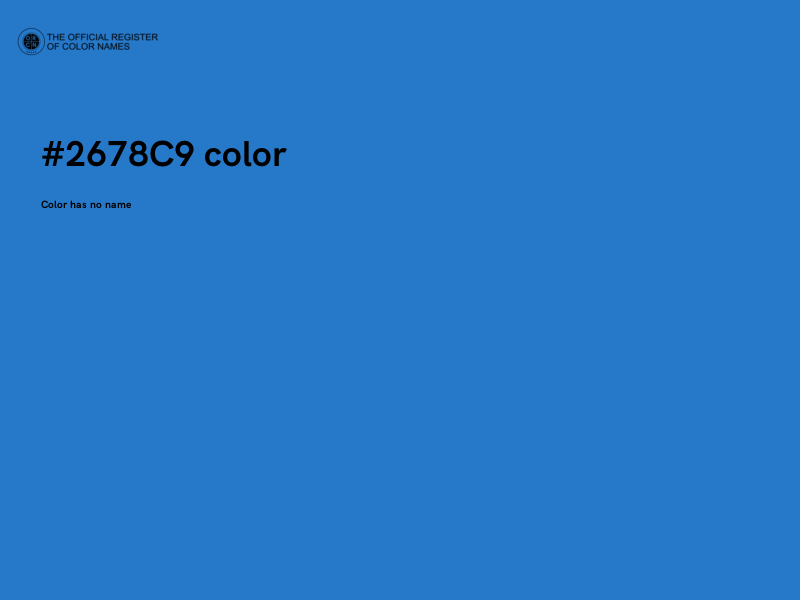 #2678C9 color image