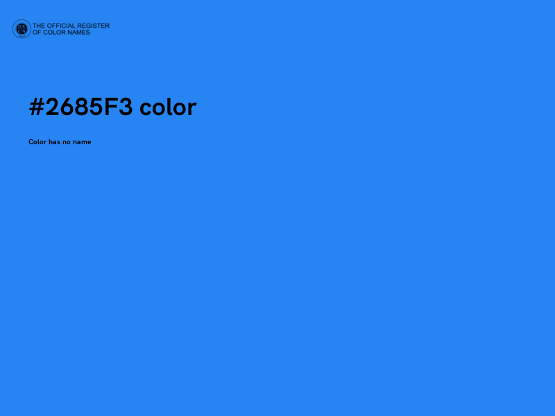 #2685F3 color image