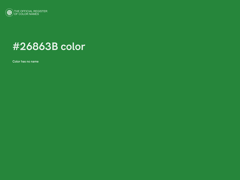 #26863B color image