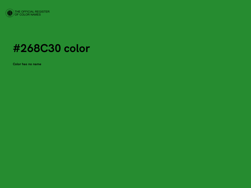 #268C30 color image