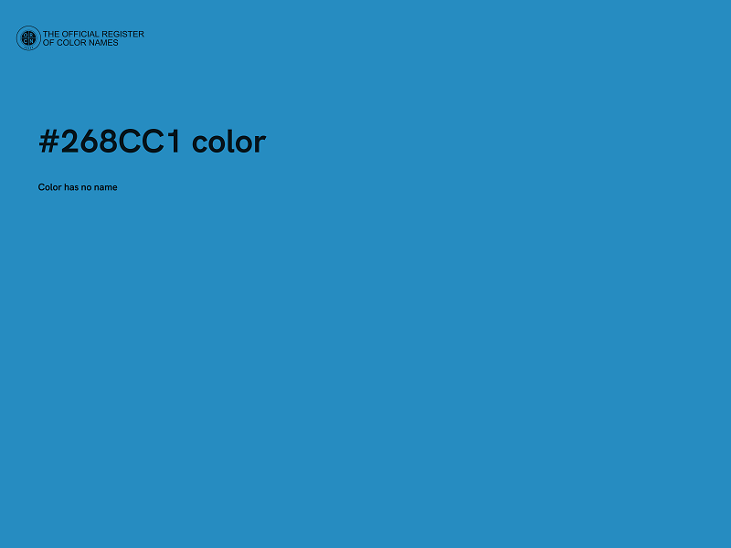 #268CC1 color image