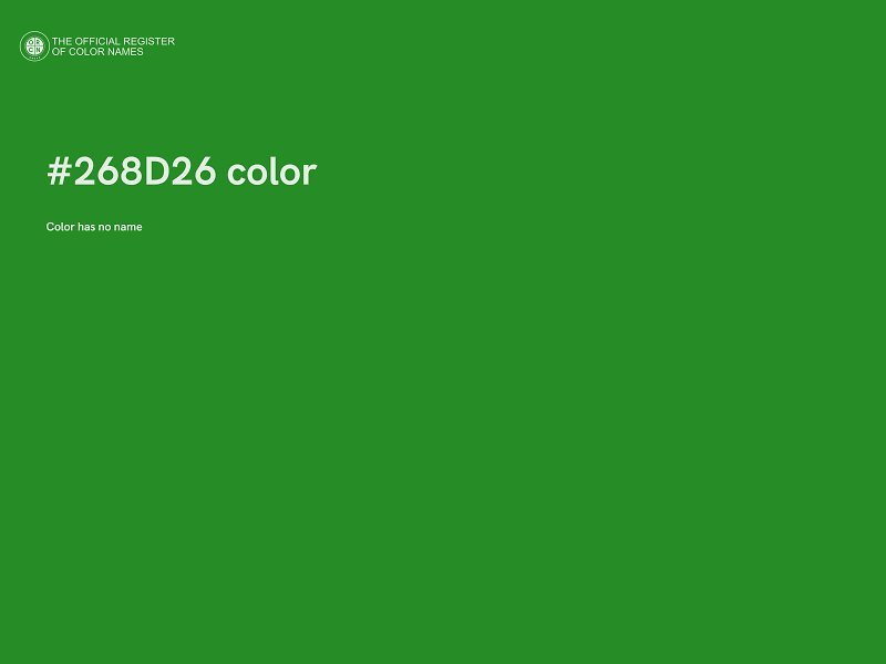 #268D26 color image