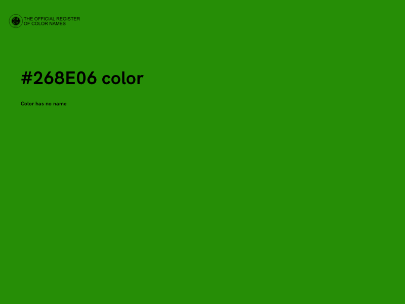 #268E06 color image