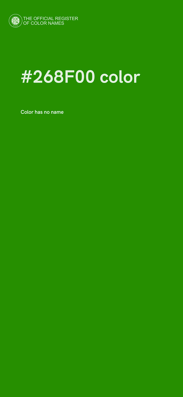 #268F00 color image